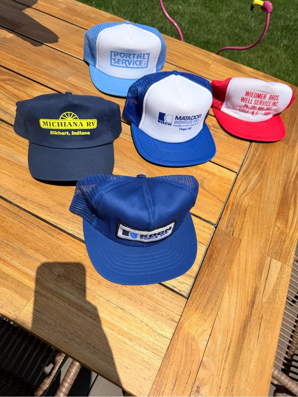 Vintage lot of foam trucker hats SnapBack USA Swingster promo advertising